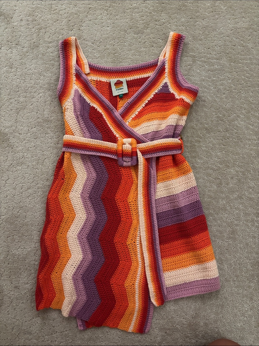 Farm Rio crochet dress